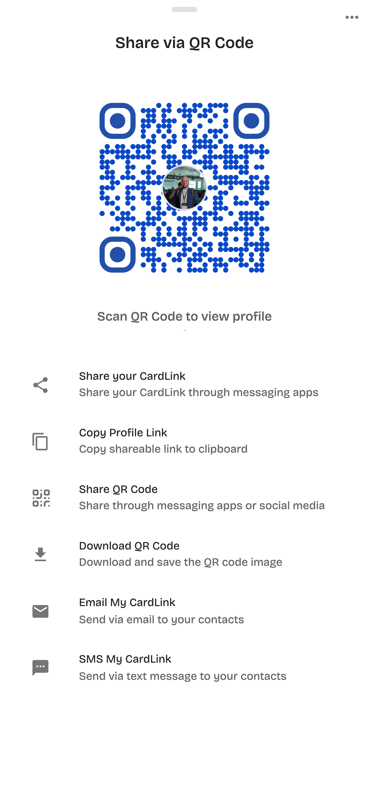 Share your digital card